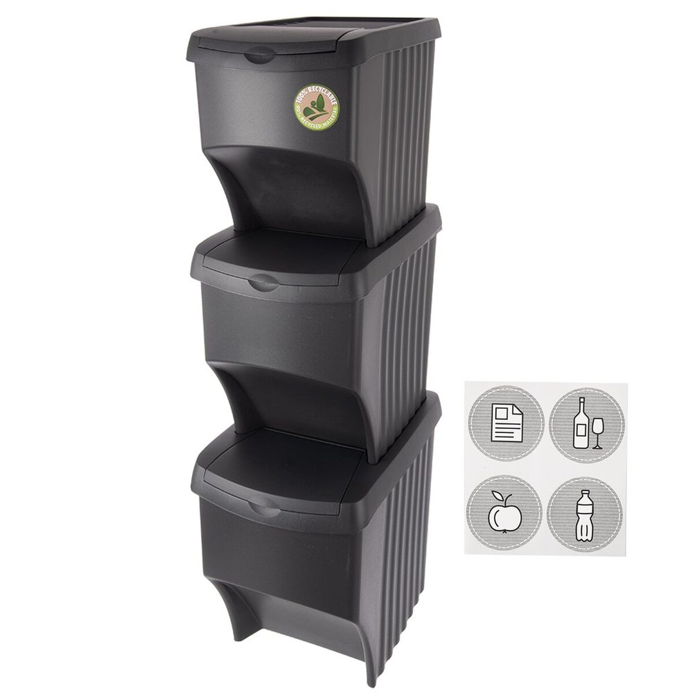 Levně Odpadkový koš na tříděný odpad 3x22 l
