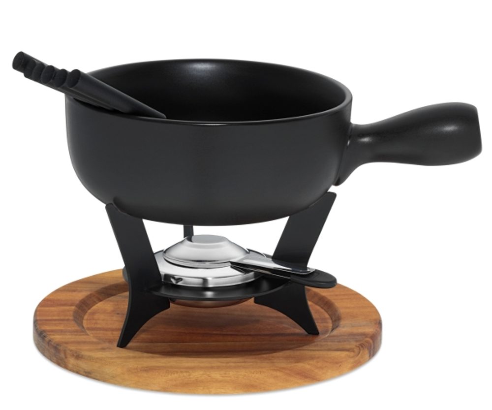 Levně KELA Sýrové fondue COUNTRY nerez / keramika o22 cm KL-16640