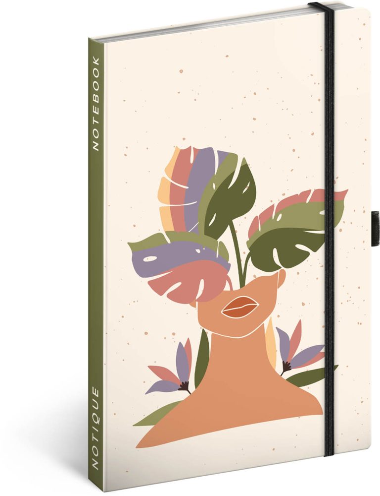 Levně Presco Group Notes Monstera, linkovaný, 13 × 21 cm