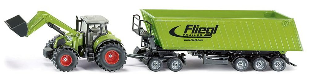 Levně SIKU Farmer - Traktor s předním nakladačem a přívěsem 1:50