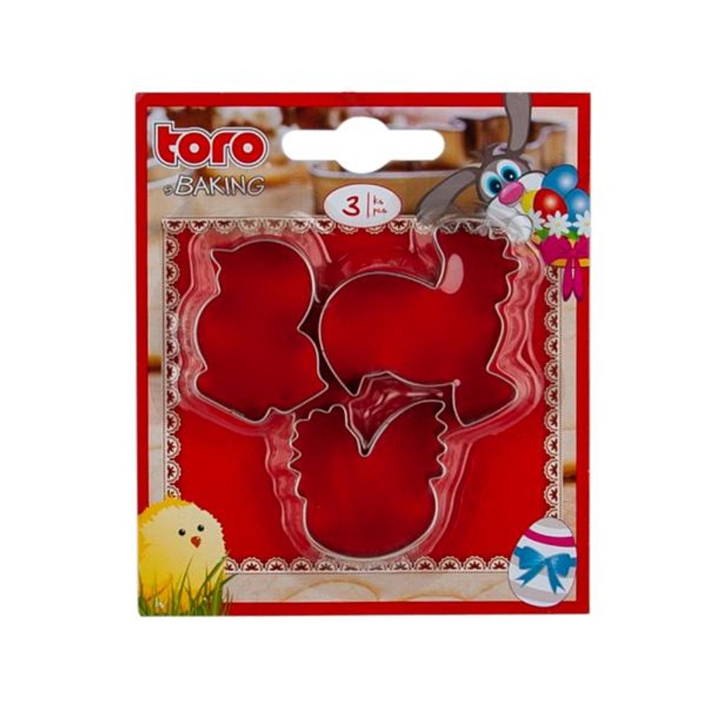 Levně TORO VYKRAJOVÁTKA VELIKONOČNÍ 3KS KOHOUT,SLEPICE,KUŘE