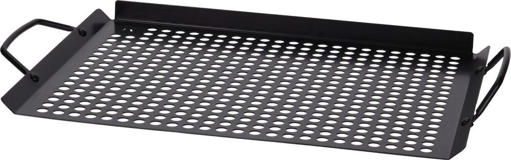 Levně tác gril.1ks, 43x28cm, obd., děrov., 2ucha, nepřilnavý, kov