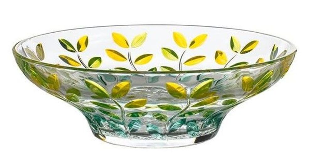 Levně mísa d30,5cm, BOHEMIA PRESTIGE LAURUS SUMMER, barev. sklo