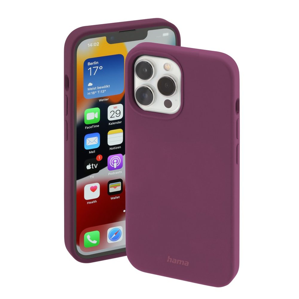 Hama MagCase Finest Feel PRO, kryt pro Apple iPhone 13 Pro Max, bordový