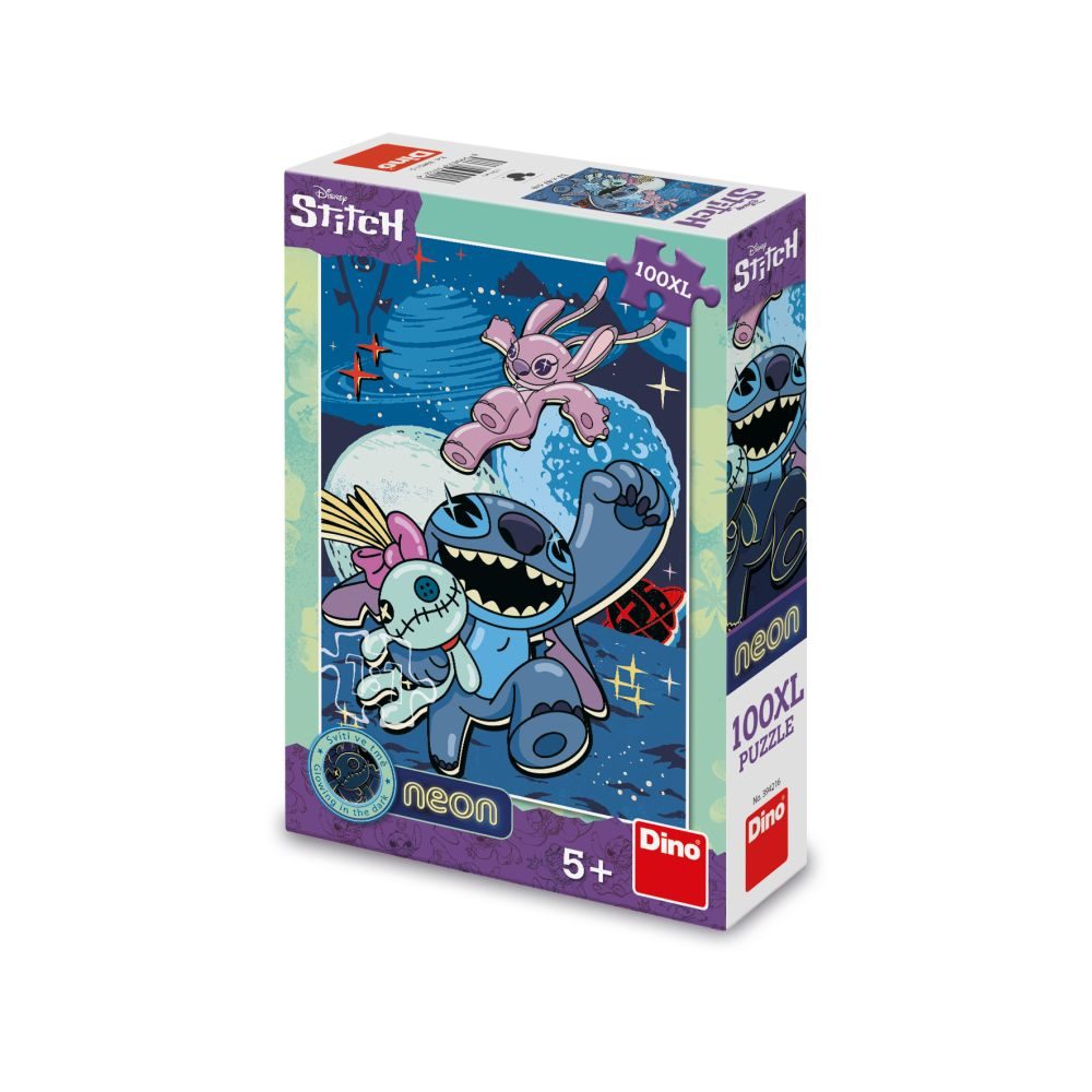 Levně STITCH 100 XL neon Puzzle