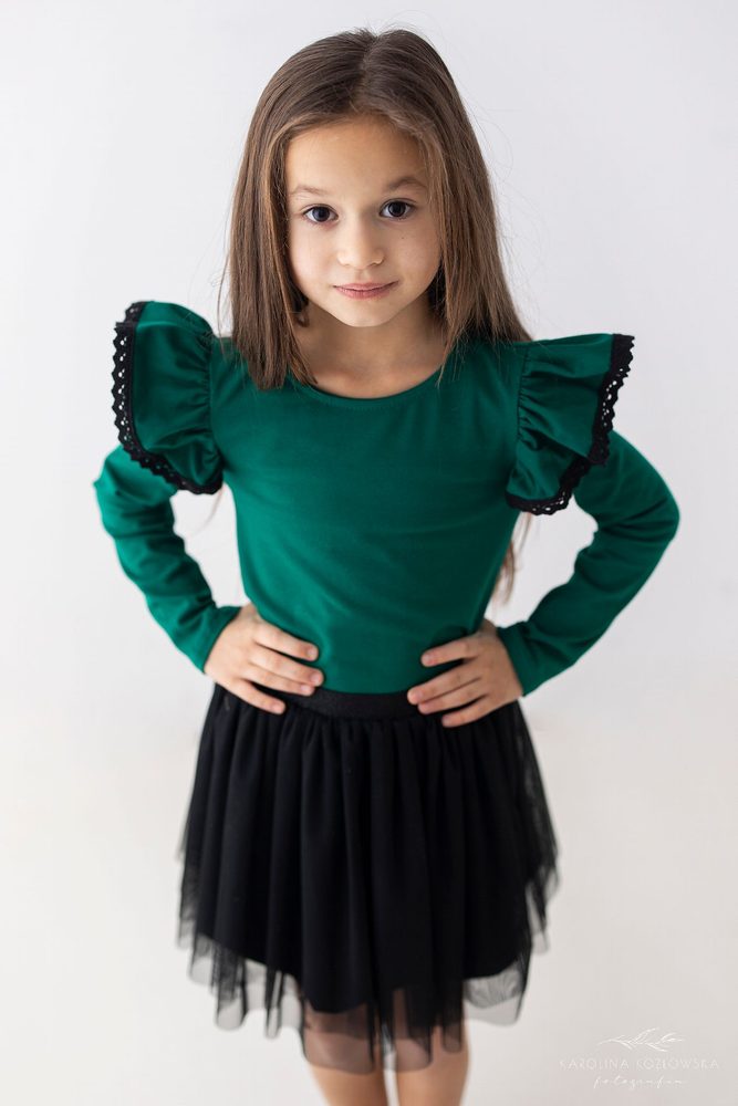 Levně Dívčí blůzka Lily Grey zelená - 134