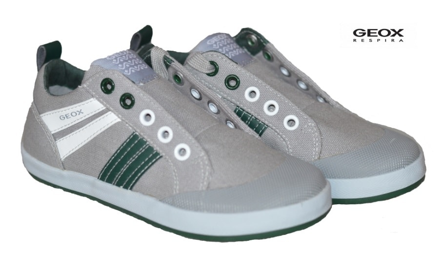 Dětské boty GEOX JR KIWI BOY GREY/GREEN - 34