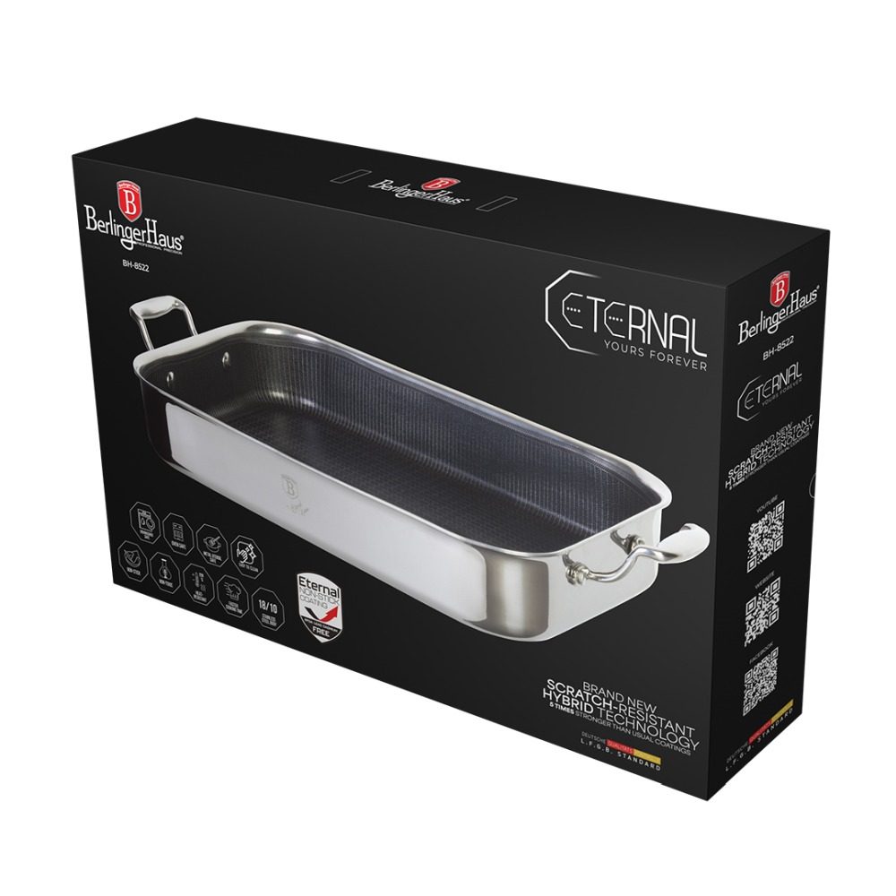 BERLINGERHAUS Pekáč nerezový s nepřilnavým povrchem 35x26 cm Eternal Collection BH-8522