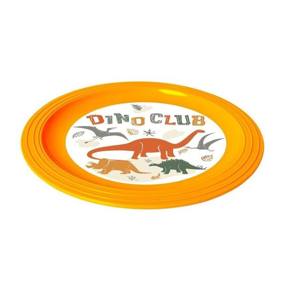 Levně talíř d22cm DINO CLUB, oranž, mělký dětský, plast