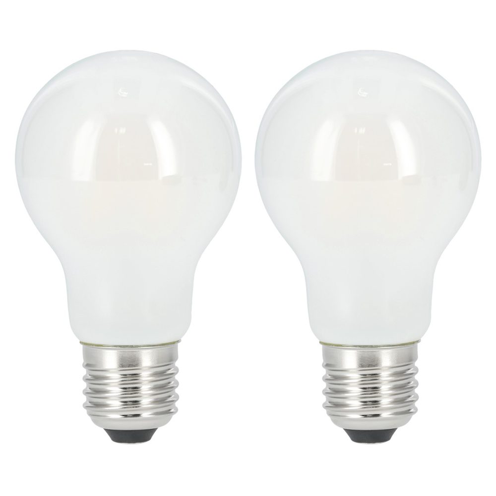 Levně Xavax LED Filament žárovka, E27, 806 lm (nahrazuje 60 W), teplá bílá, matná, 2 ks v krabičce