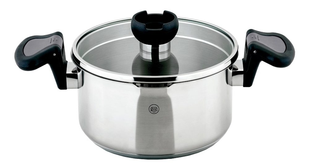 Levně CS SOLINGEN Hrnec s cedící poklicí nerez Aron 16 cm CS-060541