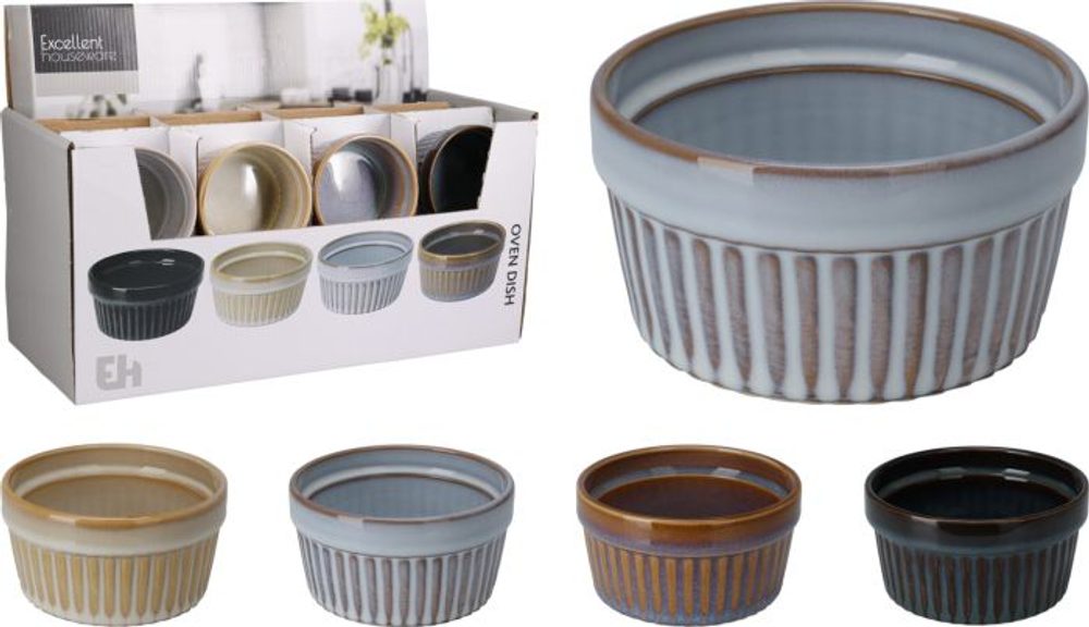 Levně miska 200ml, 1ks, 4bar.zapék. MUFFINY d9,5x5cm, keramika