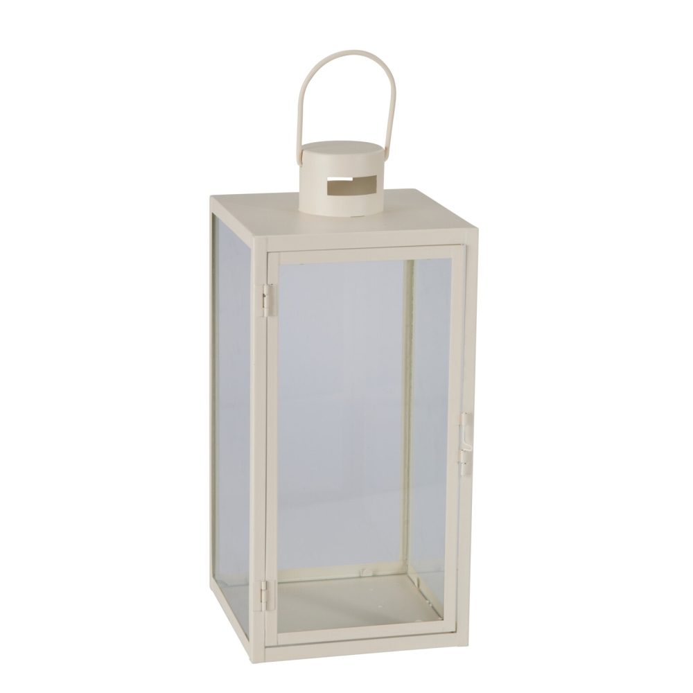 PROGARDEN Lucerna kovová sada 2 ks 18 / 14 cm bílá KO-NB1251570