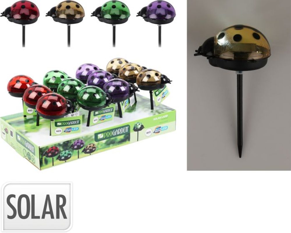 Levně svítilna solární BERUŠKA, 4barvy, LED, plast