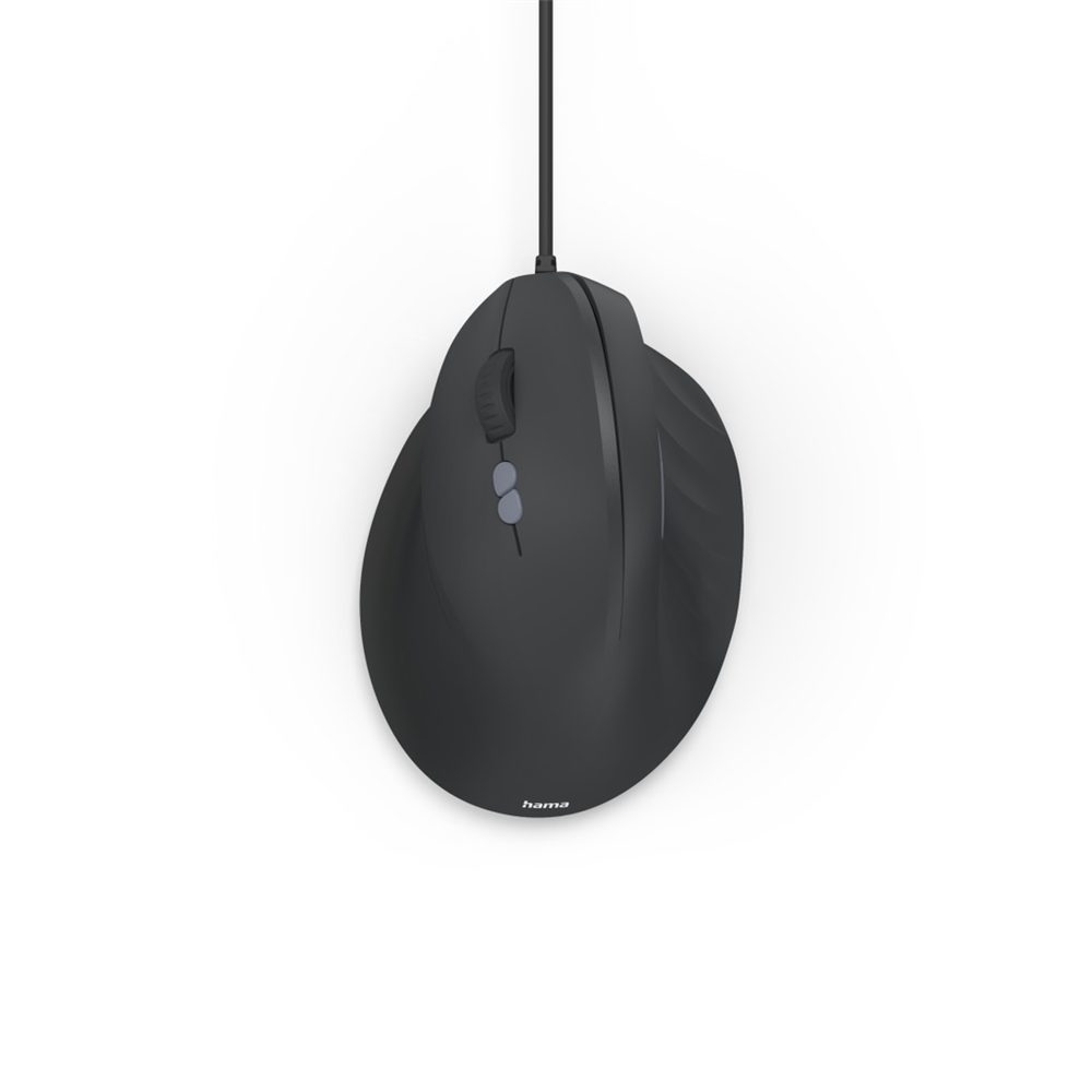 Levně Hama vertikální ergonomická kabelová myš ECM-500L, pro leváky, černá