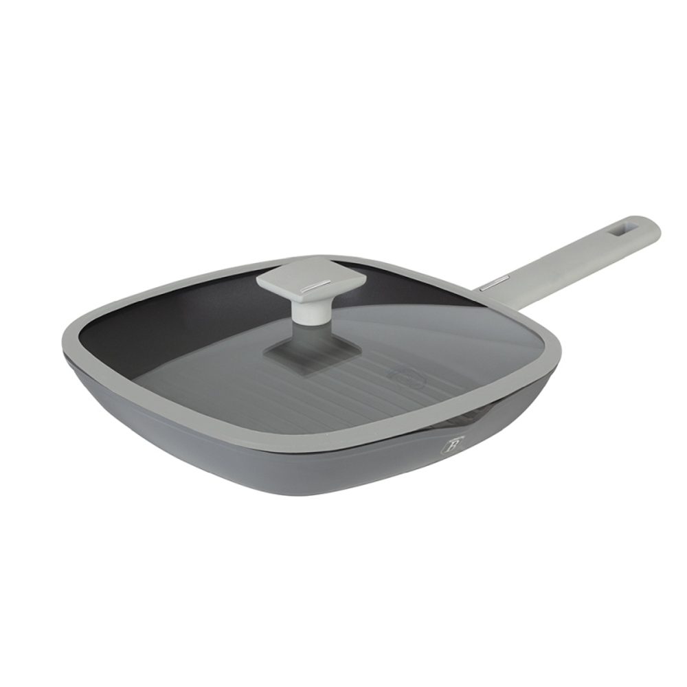 Levně BERLINGERHAUS Pánev grilovací s poklicí s titanovým povrchem 28 cm Aspen Collection BH-7073