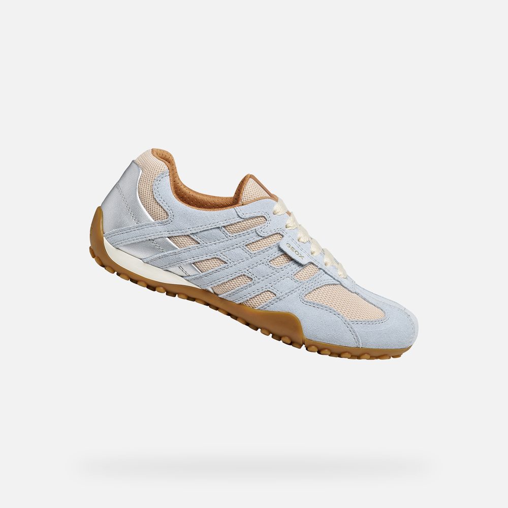 Světle modré dámské tenisky Geox Snake Original - 36