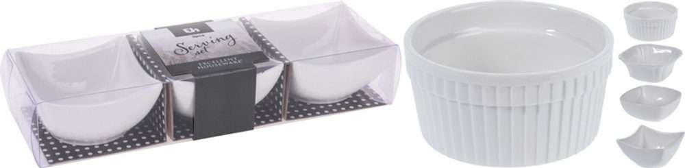 Levně EXCELLENT HOUSEWARE Misky servírovací porcelánové sada 3 ks KO-798000010des3