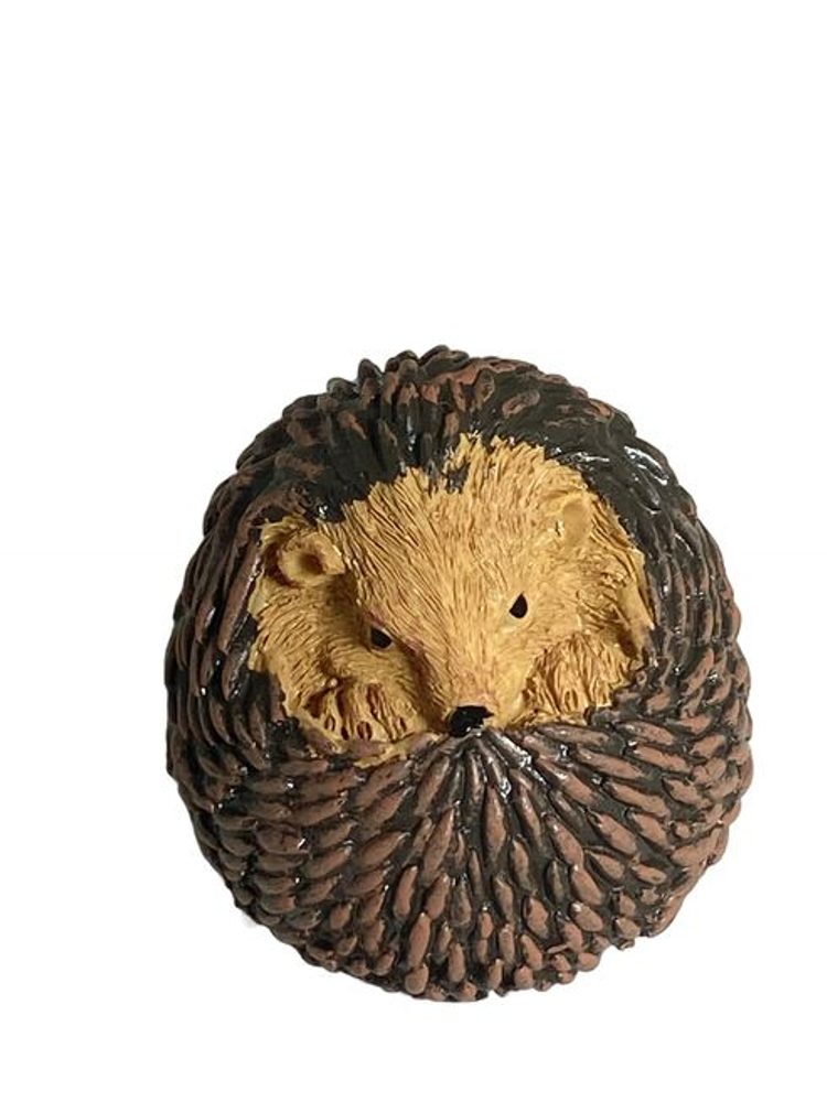 Levně dekorace JEŽEK schoulený 6x6,5cm, v.6cm, sáček, polyresin