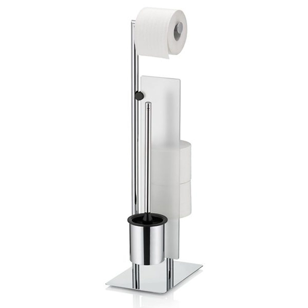 Levně KELA WC sada Style s držákem náhradní role lesklý kov 26x18x71cm KL-22494