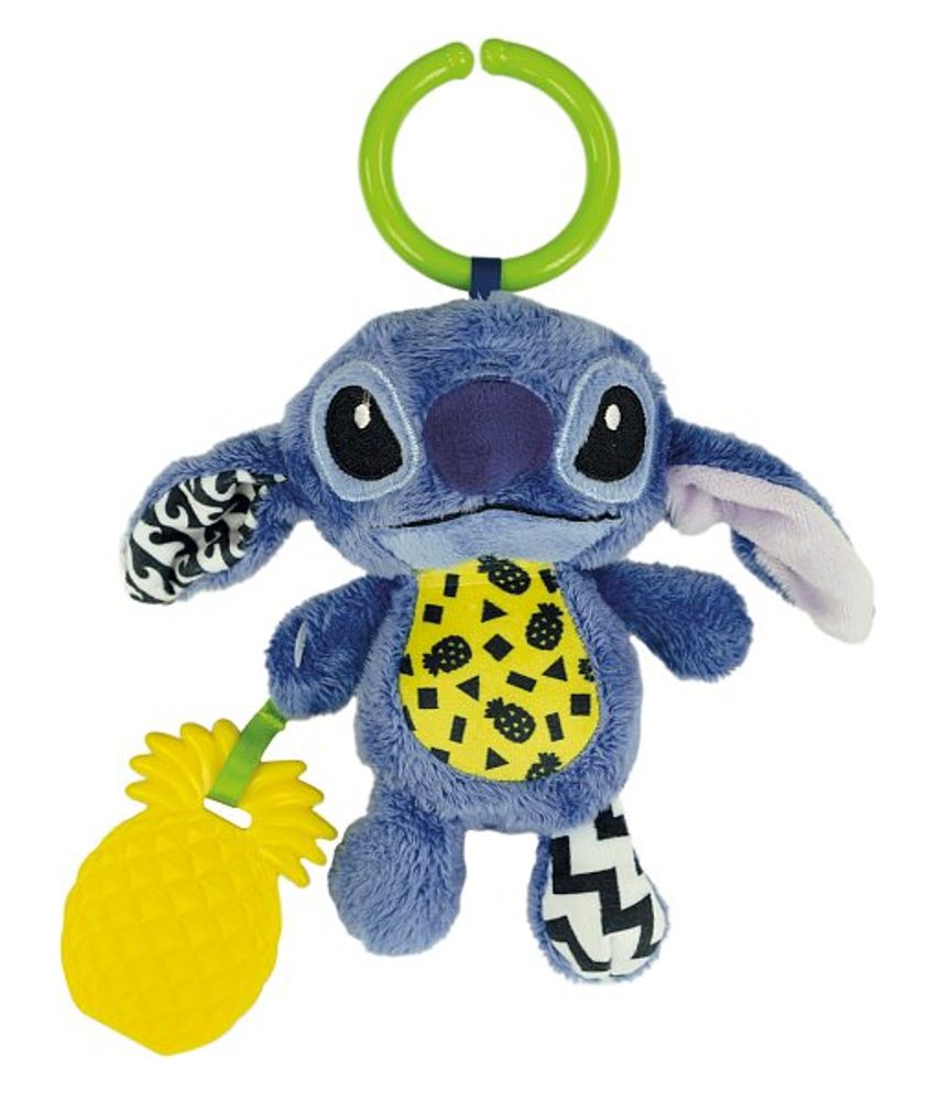 Levně CLEMENTONI Disney baby - Plyšové chrastítko, kousátko STITCH