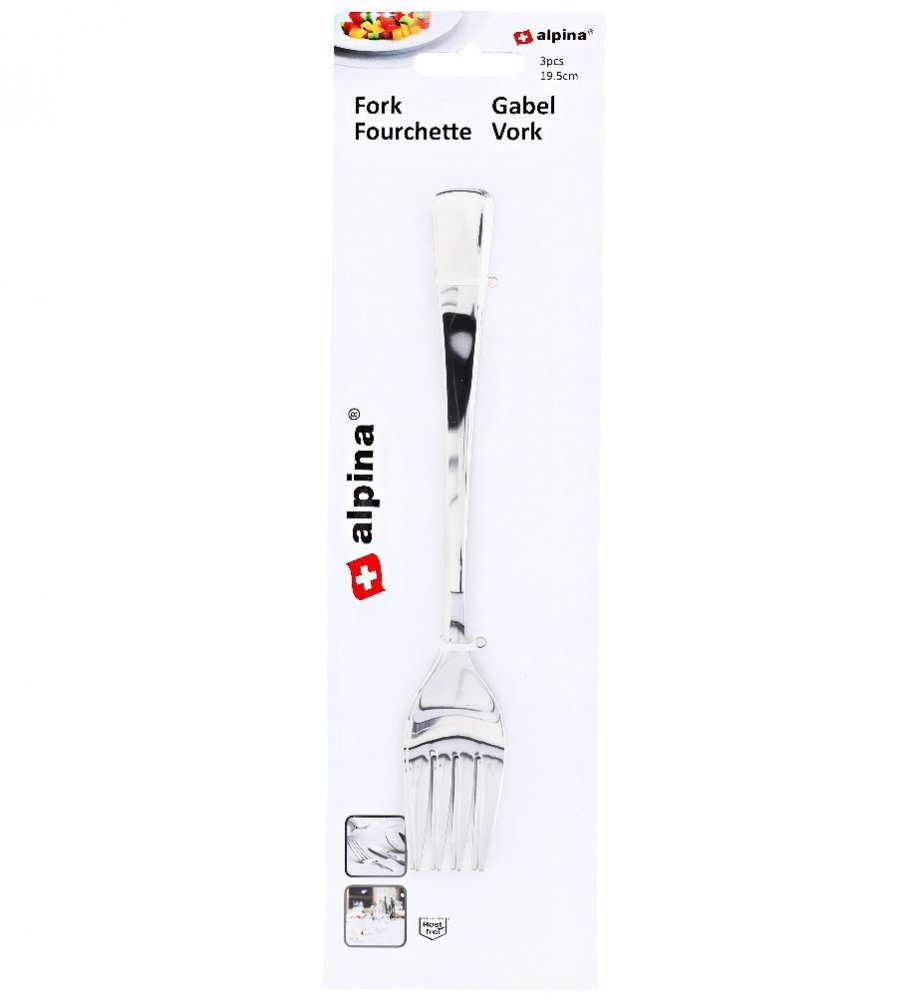 Levně ALPINA Příborová vidlička nerez ocel sada 3 ks 20 cm ED-222452