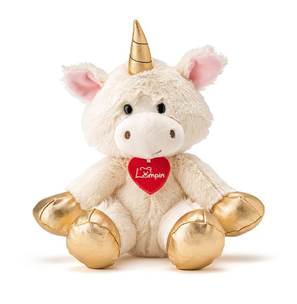 Levně LUMPIN, Jednorožec Goldie velký, 20 cm