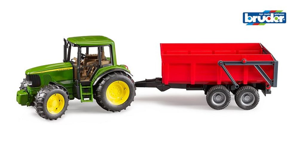 Levně BRUDER Farmer - traktor John Deere s vlekem