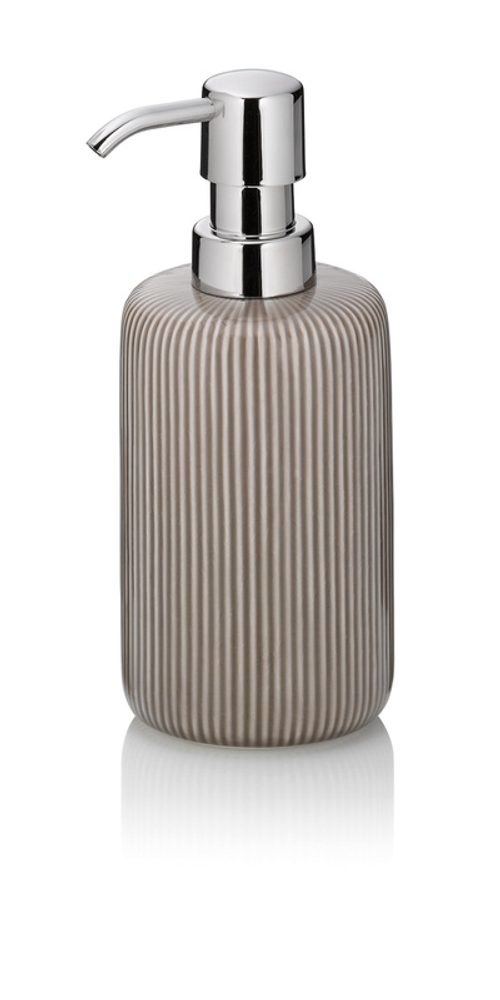 Levně KELA Dávkovač mýdla Ava keramika šedá 350 ml KL-24422