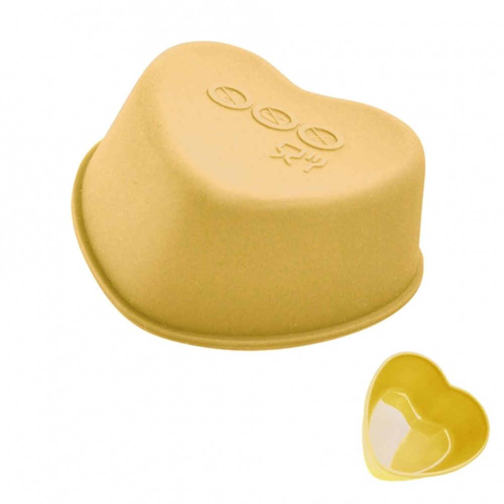 Levně TORO SET FORMA SILIKON, TVAR SRDCE 3KS, 7,5X3CM,KRÉMOVÁ