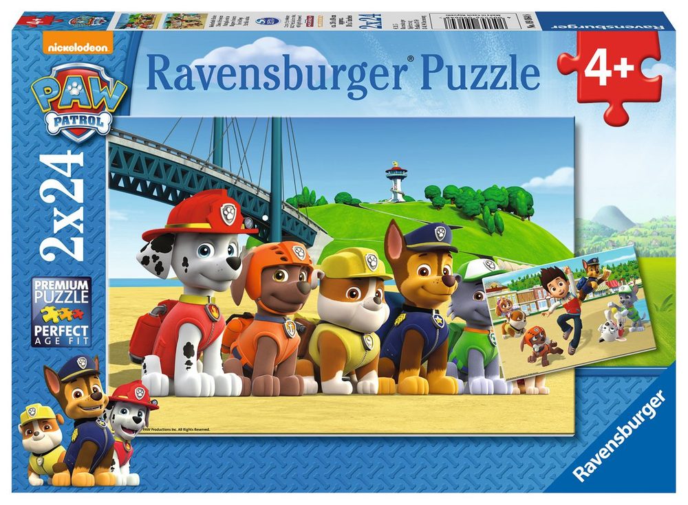 Levně Ravensburger Tlapková Patrola: Stateční psi; 2x24 dílků