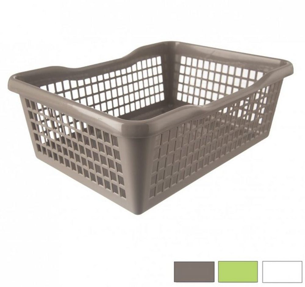 Levně košík 12,5l 35,9x26,9x13cm, prolamovaný, 5barev, plast
