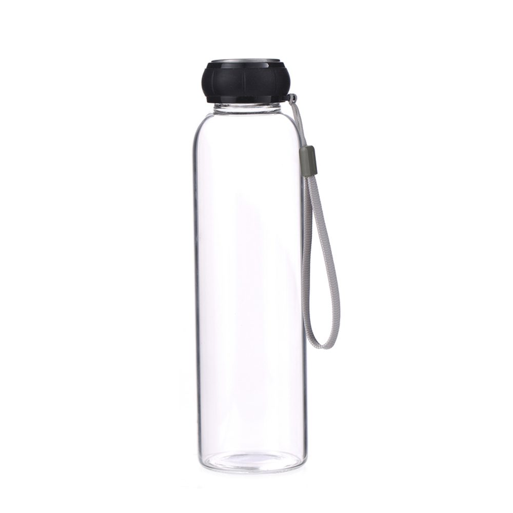 Levně BERGNER Lahev skleněná přenosná s poutkem 550 ml BG-20120-BK