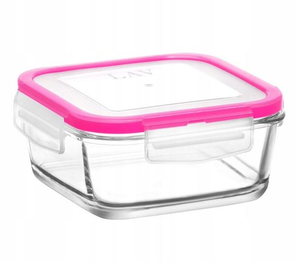 Levně dóza 0,72l FRESCO, 1ks, 14,2x14,2x5,9cm, víčko plast, sklo