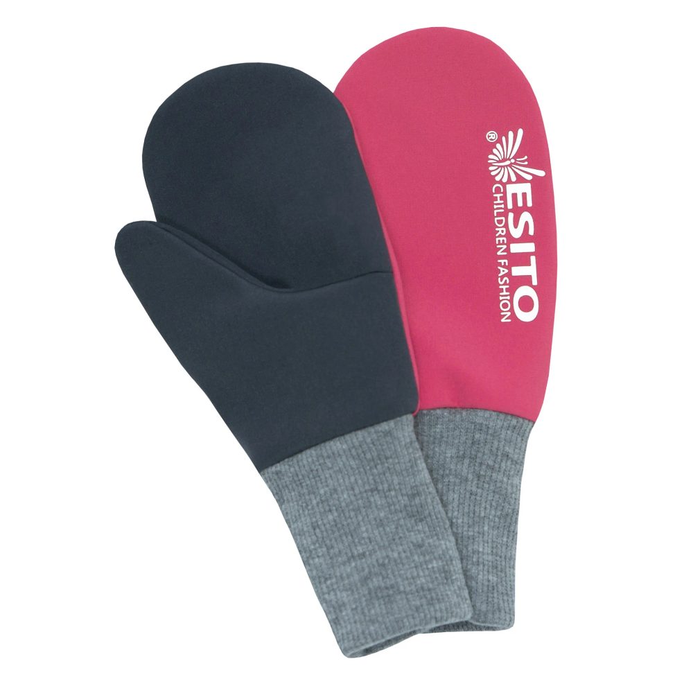 Levně ESITO Palcové rukavice softshell DUO Pink - / růžová - 2 - 3 roky růžová