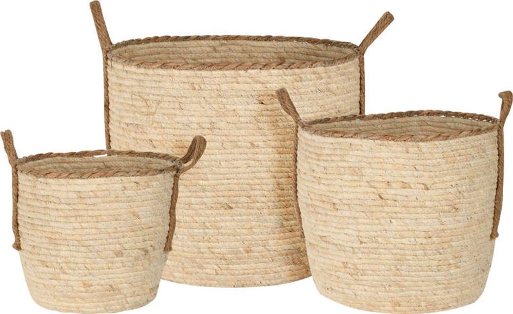 Levně PROGARDEN Obal na květináč sada 3 ks pletený BLANCO KO-KR2002400