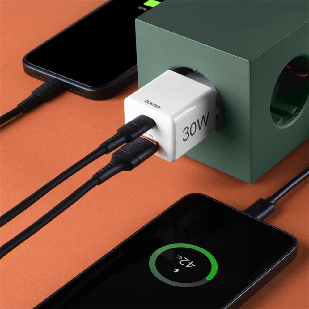 Hama rychlá USB nabíječka USB-C + USB-A, PD/QC, 30 W (obrázek 14)
