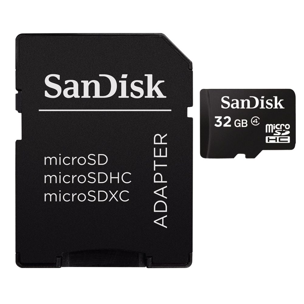 Levně SanDisk microSDHC 32 GB Class 4 Memory Card + SD adaptér