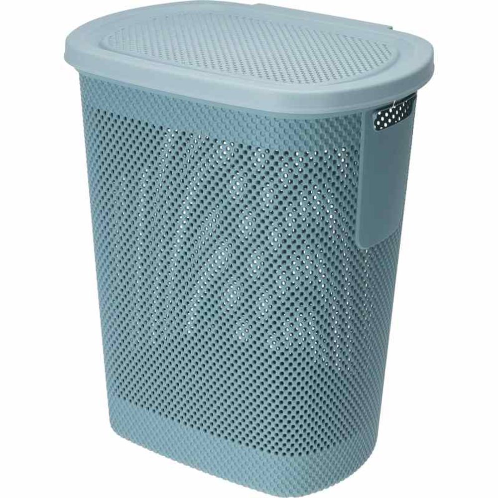 Levně EXCELLENT HOUSEWARE Koš na prádlo s víkem 60 l šedá KO-027100390seda