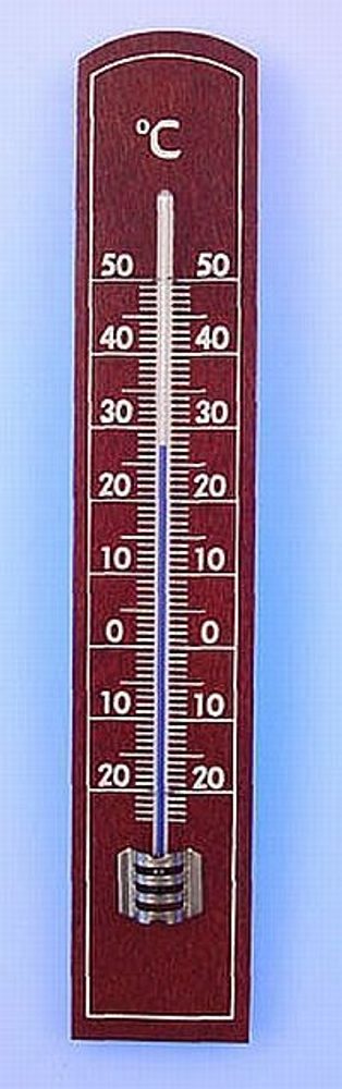 Levně teploměr 20,0x3,5cm pokoj., -20°C+50°C, dřevo MIX