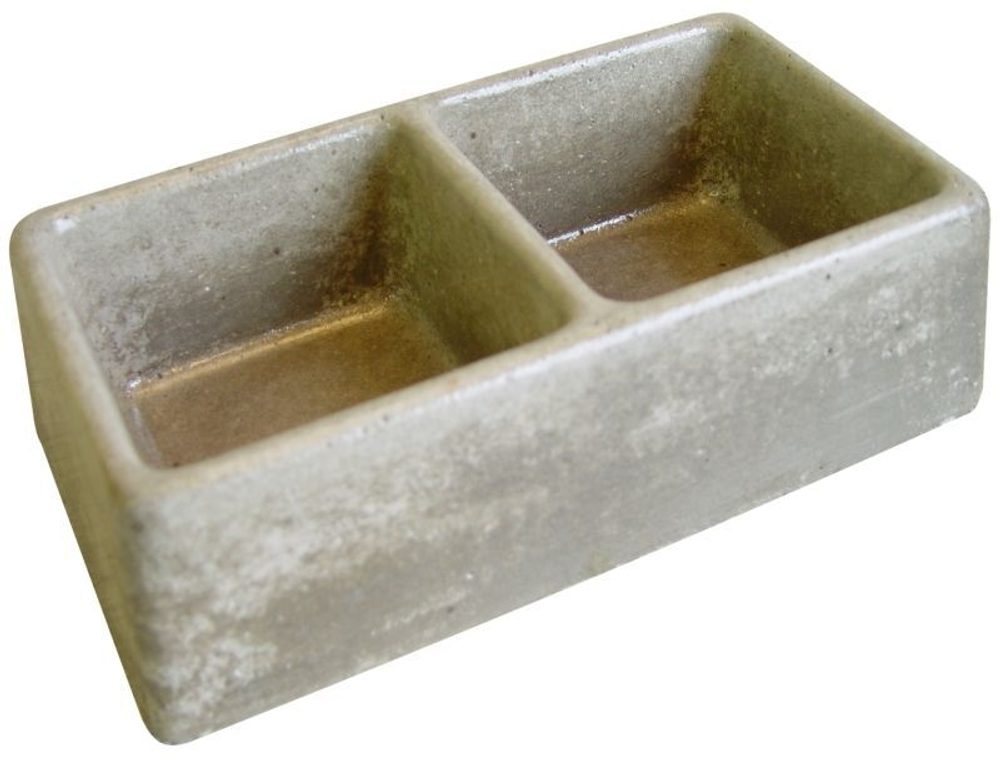 Levně krmítko 25x14x7,5cm, dělené, dvoumiska, beton