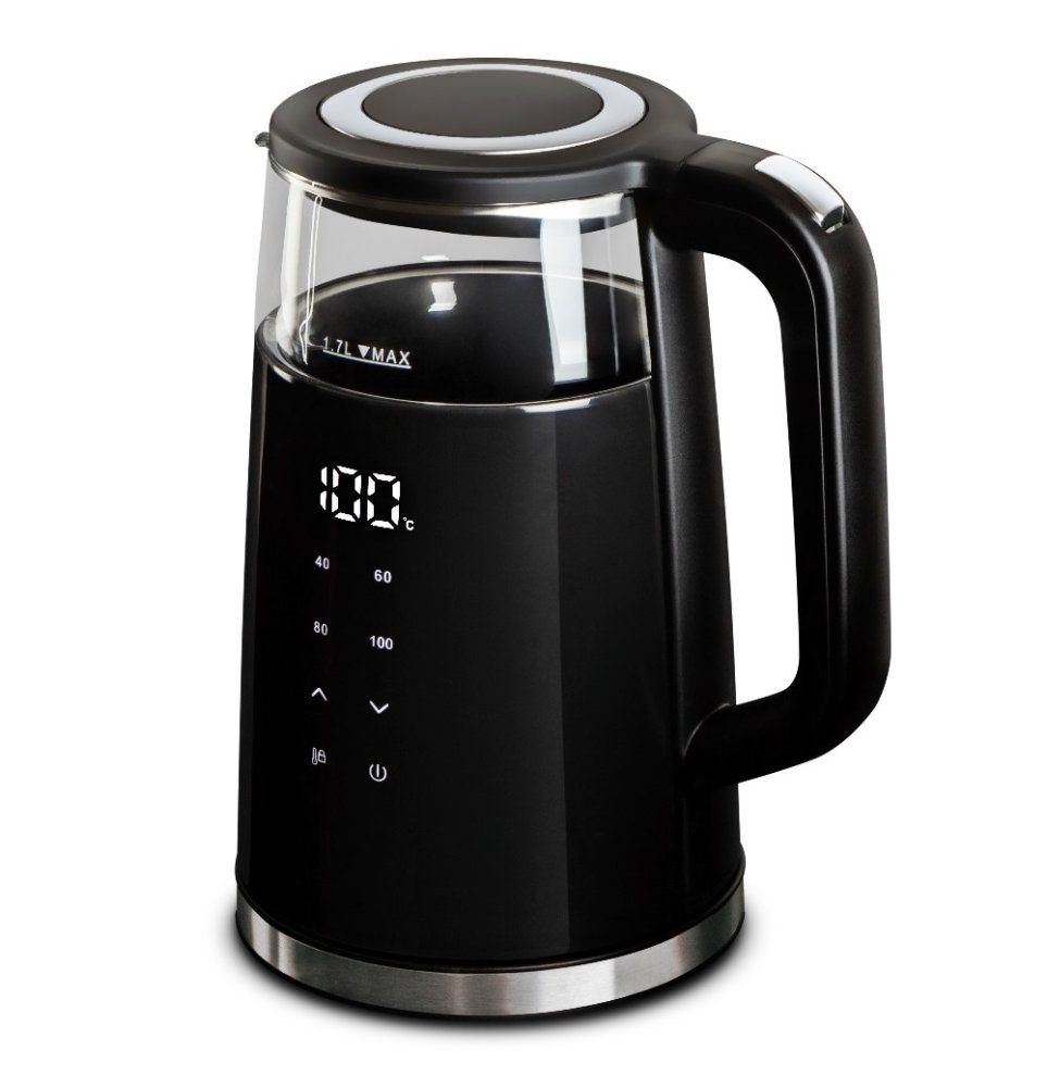 Levně BERLINGERHAUS Rychlovarná konvice s regulací teploty digitální 1,7 l Matte Black Collection BH-9476