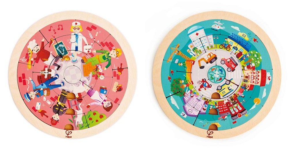 Levně Hape Puzzle-Povolání v kruhu