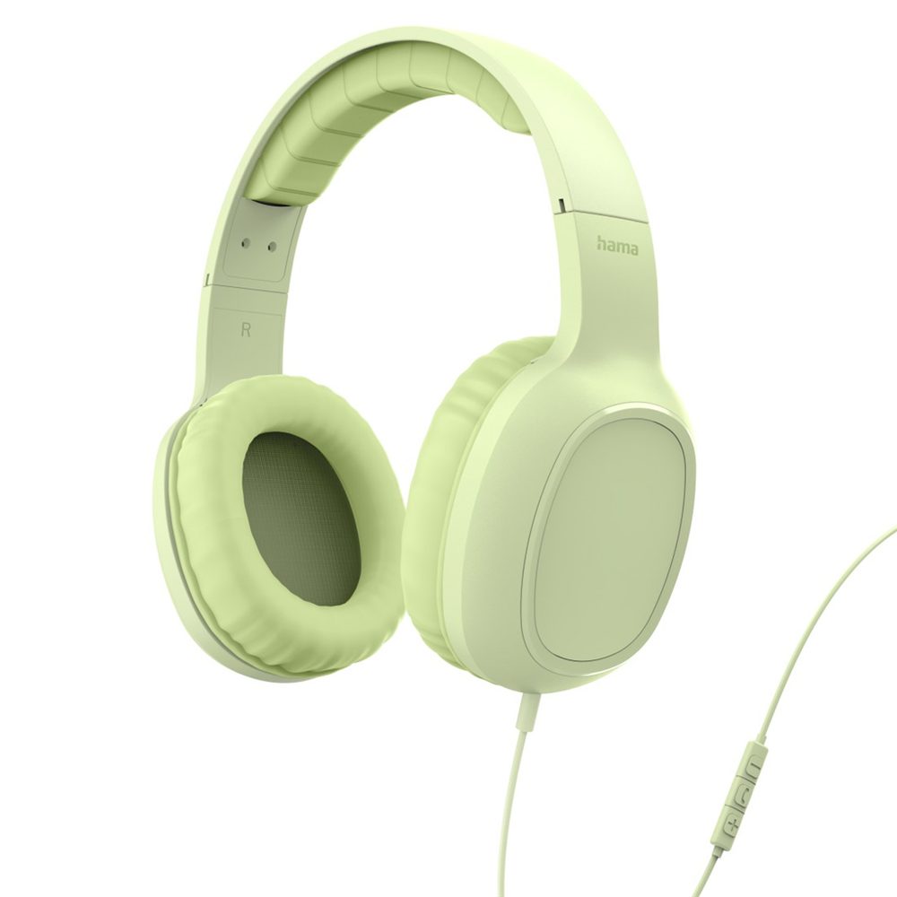 Levně Hama USB-C sluchátka s mikrofonem Fun C, uzavřená, zelená