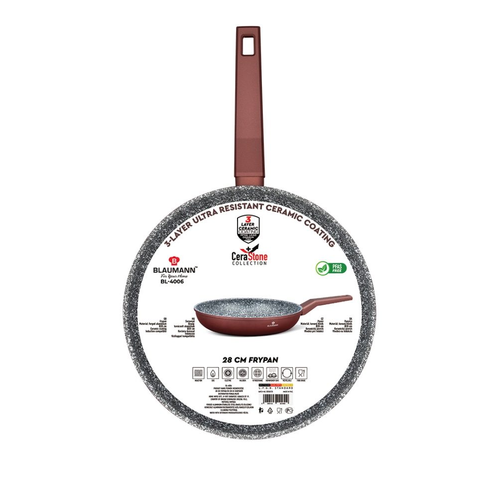 Levně BLAUMANN Pánev s keramickým povrchem 28 cm kolekce Cera Stone BL-4006