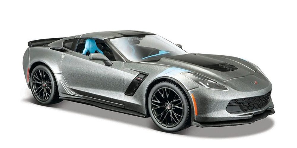 Levně Maisto - 2017 Corvette Grand Sport, metal šedá, 1:24