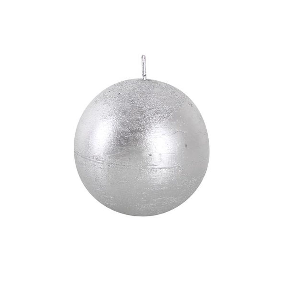 Levně TORO SVÍČKA KOULE, PRŮMĚR 8CM, STŘÍBRNÁ