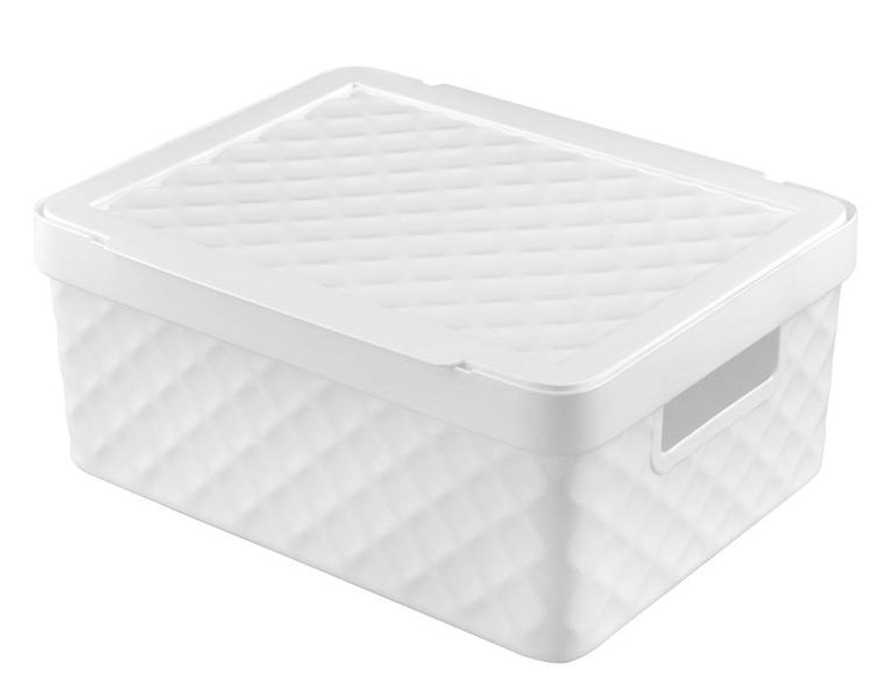 Levně heidrun BOX ÚLOŽNÝ S VÍKEM 36X27X14CM, PLAST DIAMOND