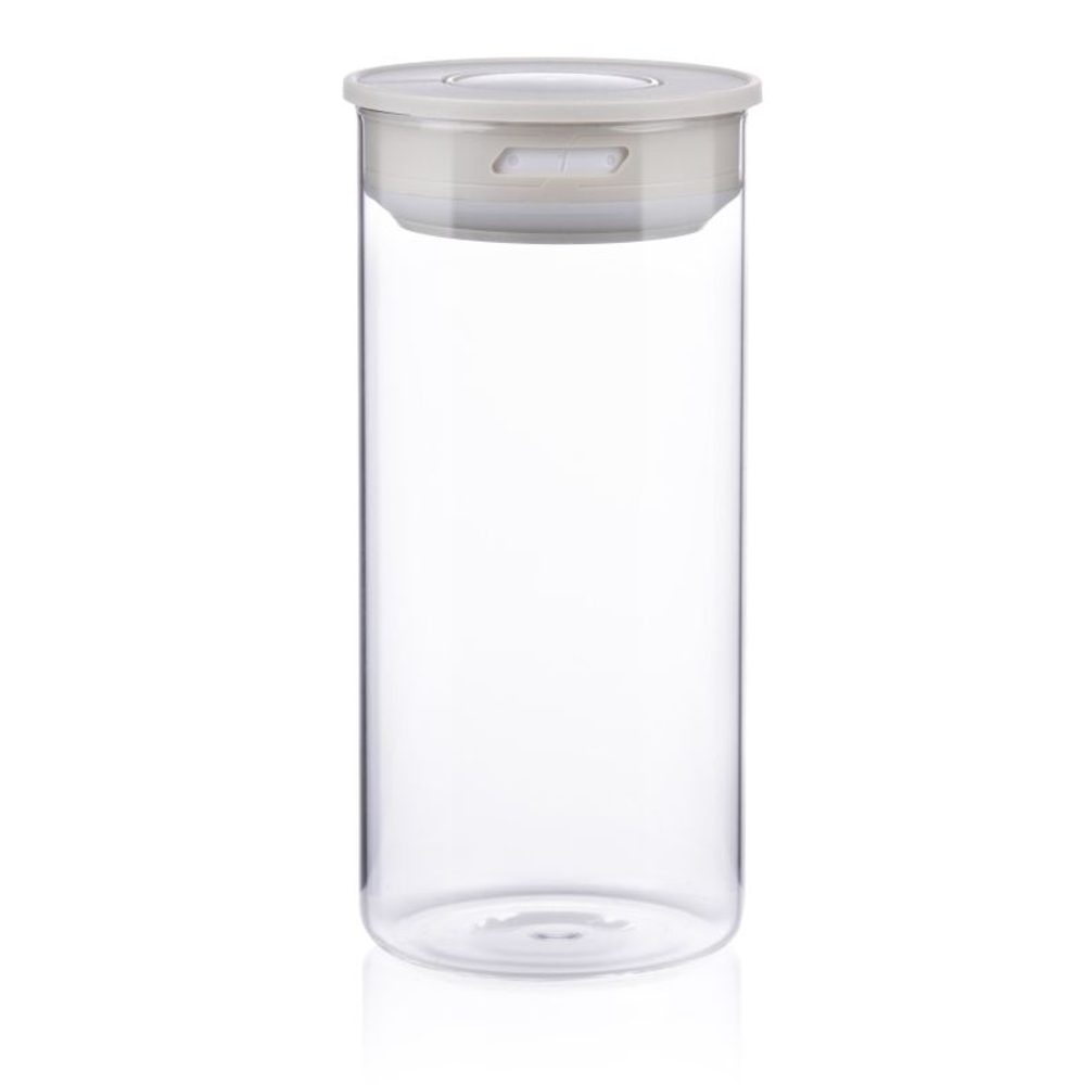 Levně ALPINA Skleněná dóza 21,5 cm bílá ED-224195bila