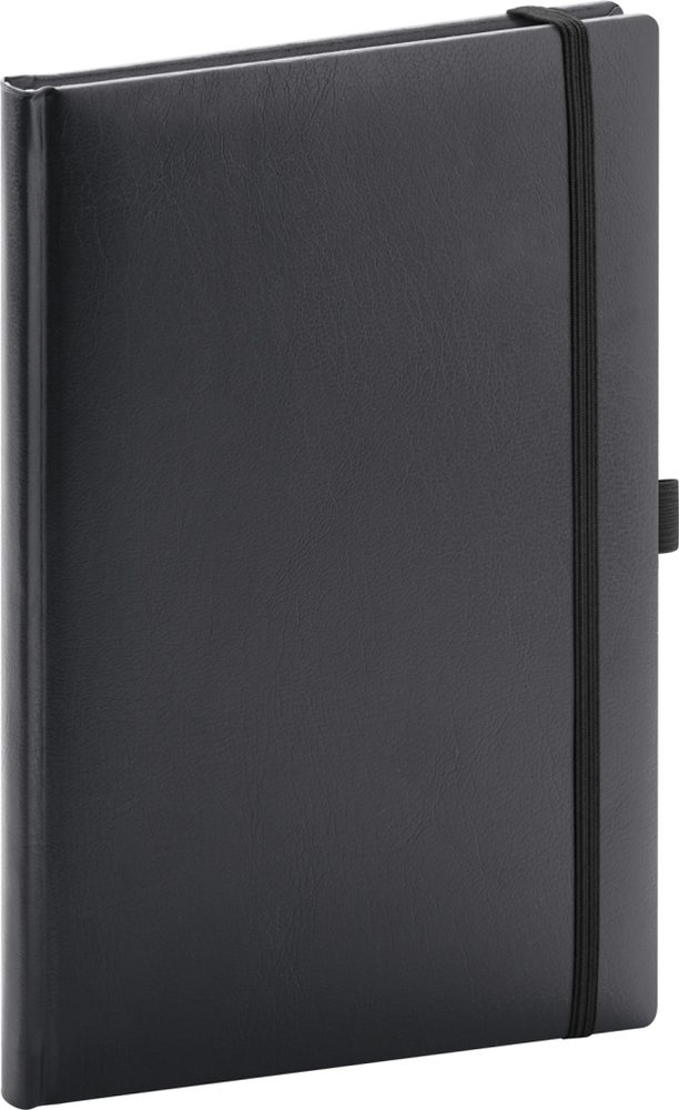 Levně NOTIQUE Notes Balacron, černý, tečkovaný, 15 x 21 cm